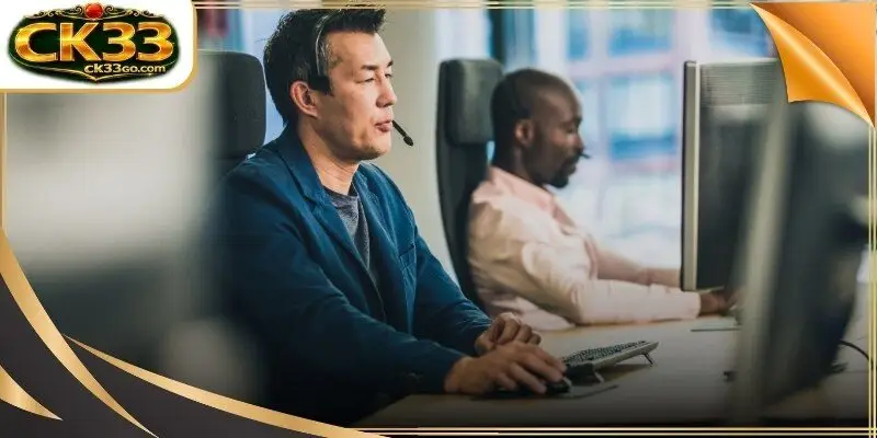 Help Center representatives utilizing high-tech communication headsets